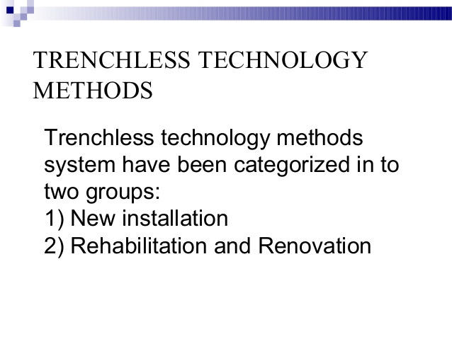 trenchless technology methods
